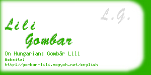 lili gombar business card